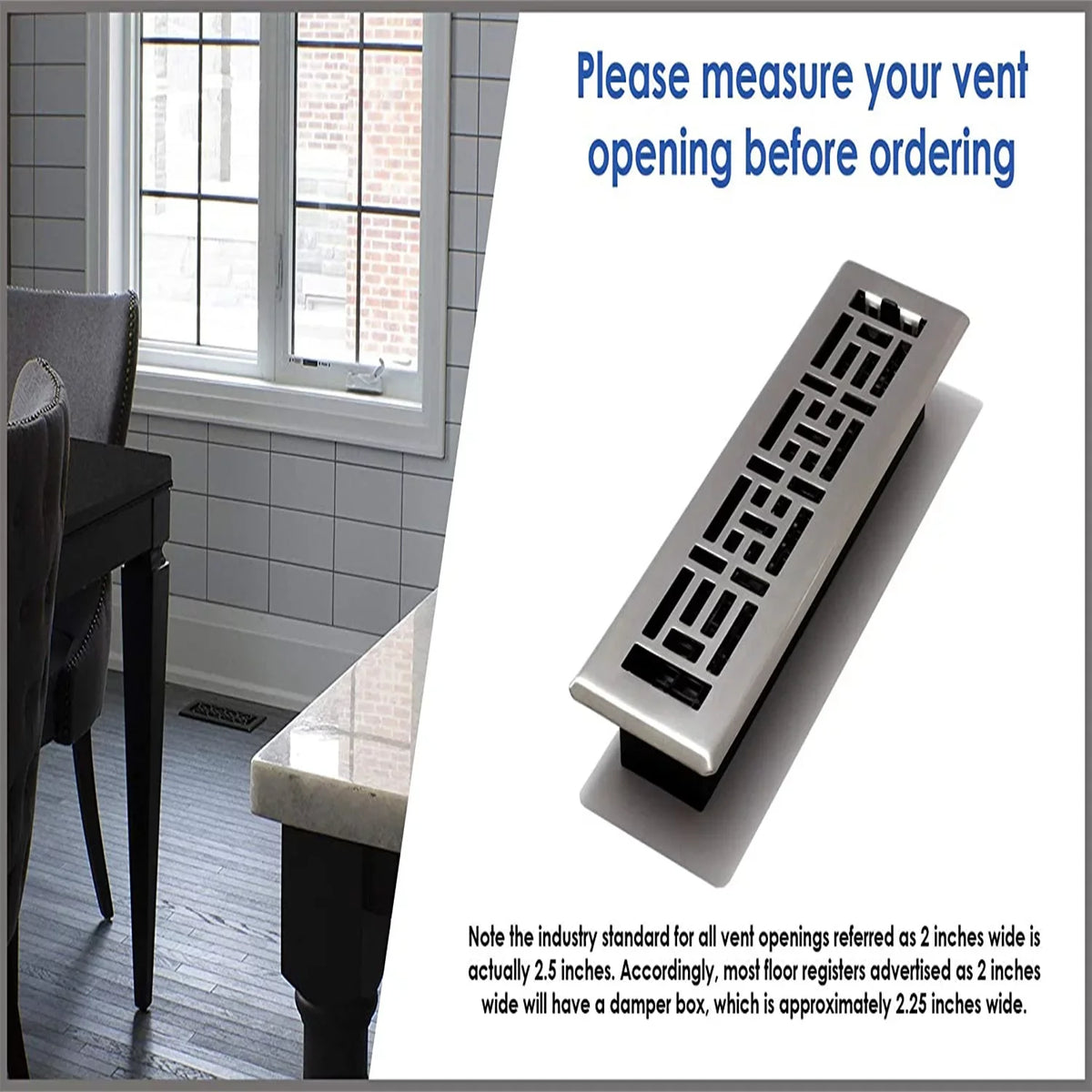 Oriental Nickel Brushed Floor Register,