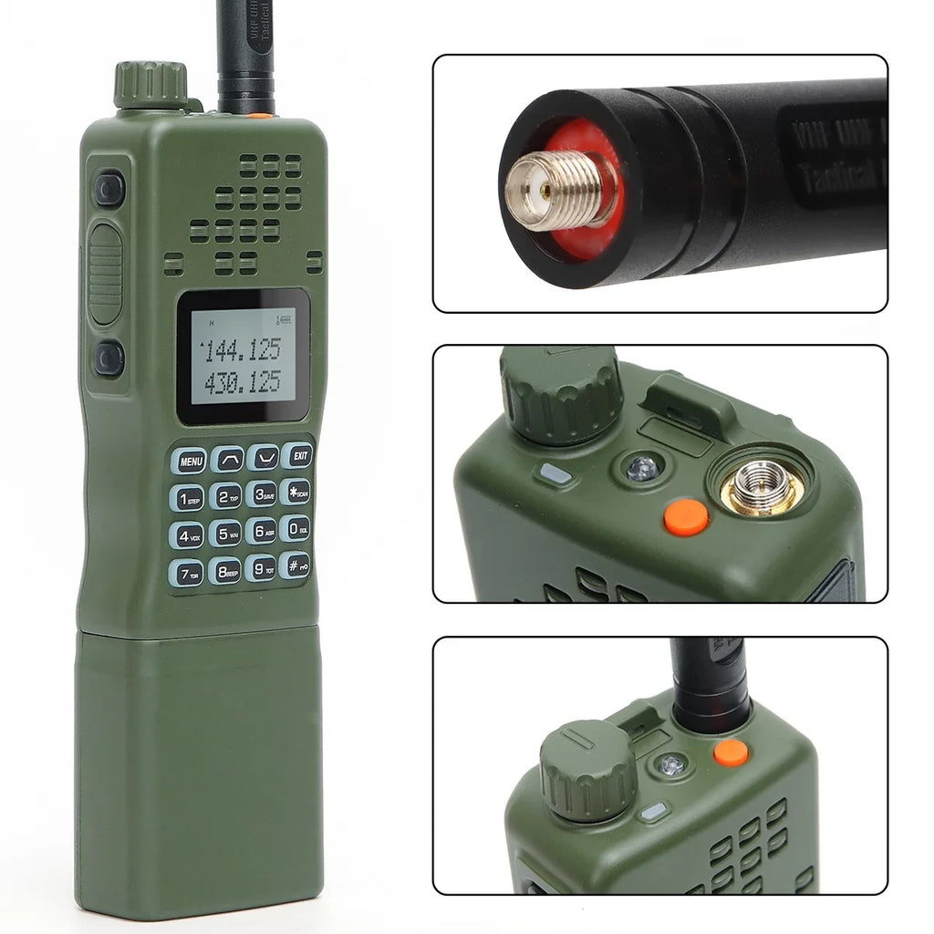 Charger Foldable Talkie Full mic,18.8 inch Programming Walkie Shoulder Long Radio ABBREE&BaofengAR-152 Cable Rechargeable with Two 10W and Antenna,USB AR-152 Tactical Bag Kit Cable,AR-152 Range Way