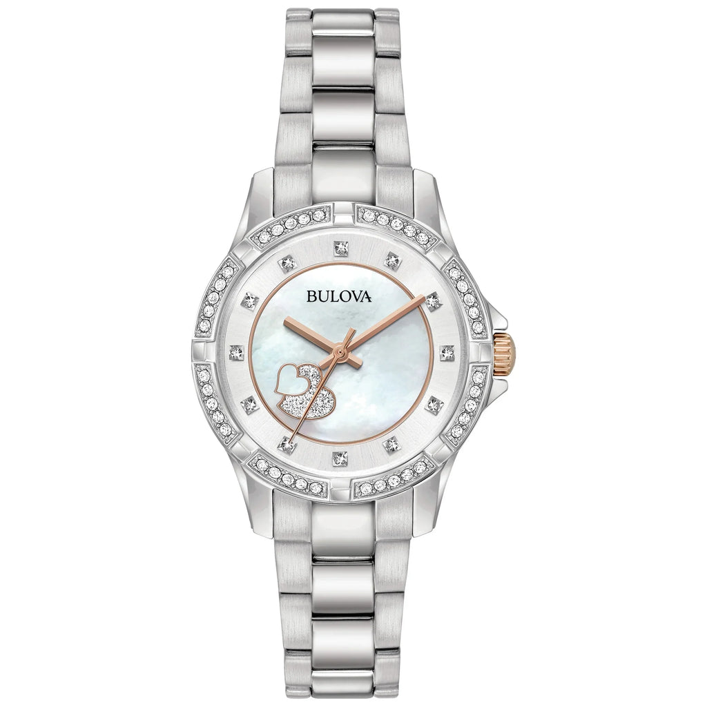 Mother Women's Dial 98L232 Of Collection - Crystal Pearl Bulova Watch