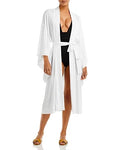 Kamali Women's White) Swim Cover-Up (XS, Midi Robe Norma