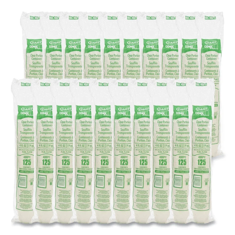 Clear Conex 4 Polypropylene Containers Complements - Dart (2500/Carton)] Portion oz. 400PC