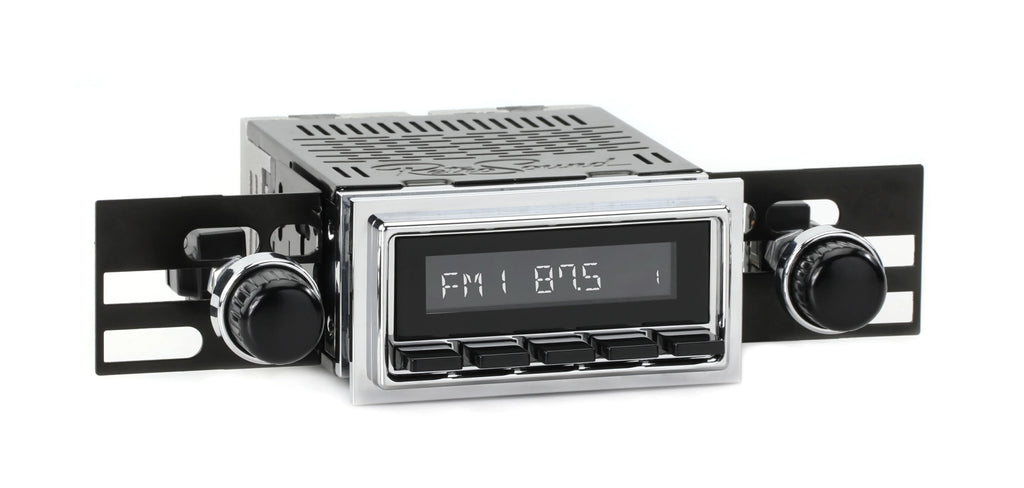 Features Compatible Chrome Bezel with USB, AM/FM Bluetooth, 356 Include RetroRadio with HCB-M2-127-36-76P 1950-65 Porsche
