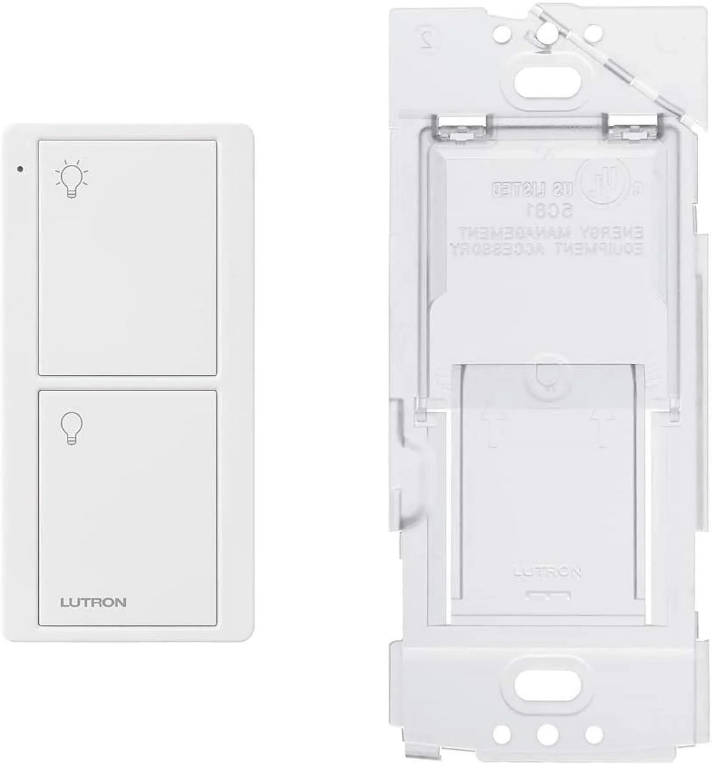 Lutron Home | White PJ2-2B-GWH-L01 Pico Caseta | Remote for On/Off Switch Switching Smart with Bracket Wallplate