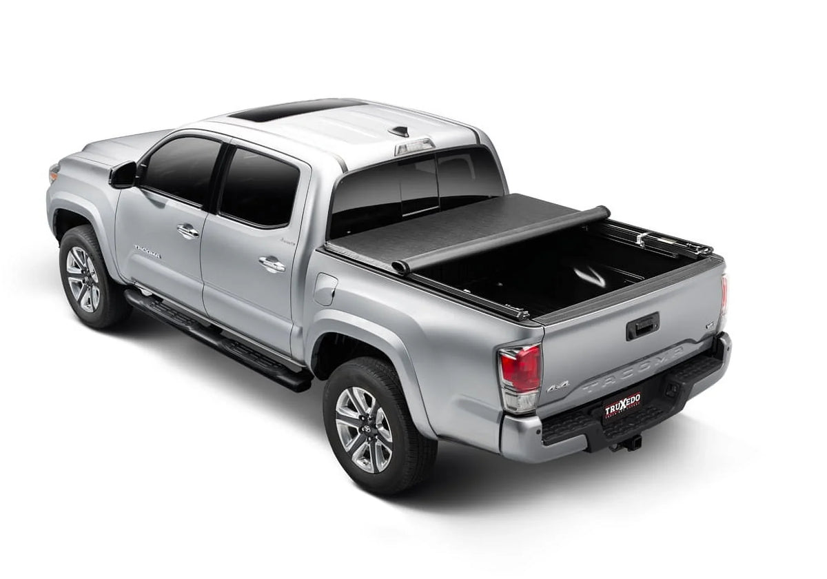 Truck with Truxport Bed Tonneau Caps | (76.1") Up Truxedo w/o Cover 4" 6' Bed | Soft 268101 Compatible Roll Bed 1999-2006 Tundra