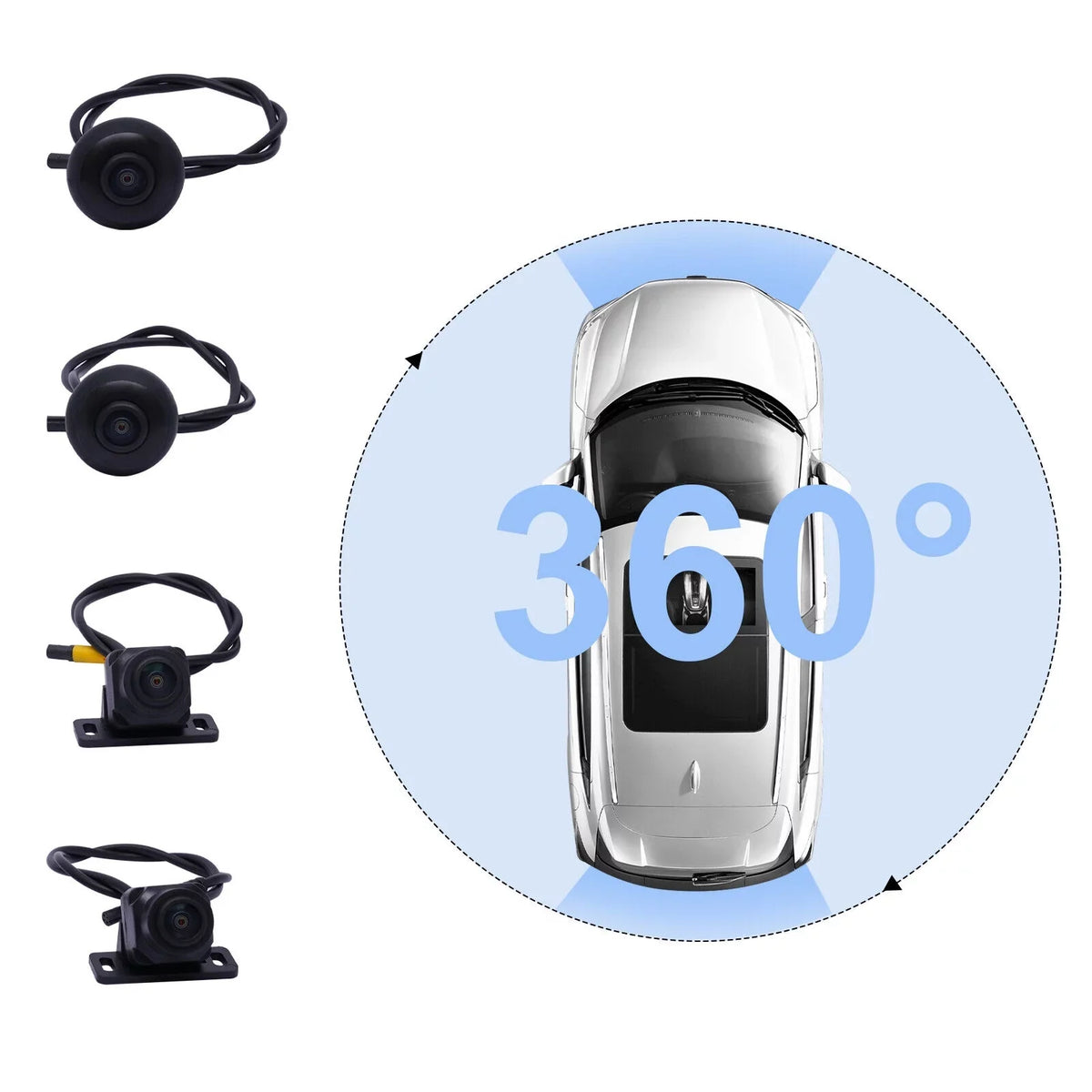 DVR Camera Recorder Image 360° Video CMOS Cam Sensor FETCOI Car Lens Dash Rear
