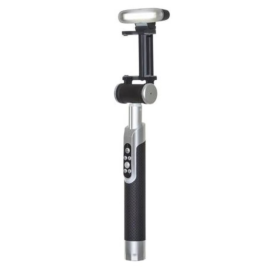 Stick Rechargeable Smart Selfie with Light Black Battery, Silver