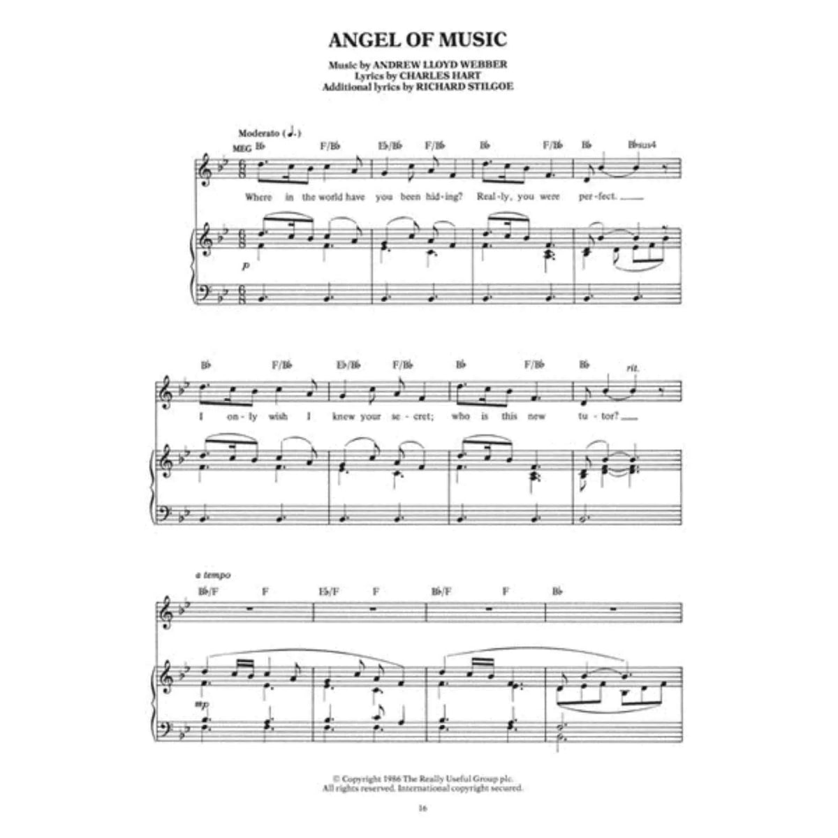 the Opera Melody Selections in Souvenir the Part Piano/Vocal Edition: Piano of Phantom -