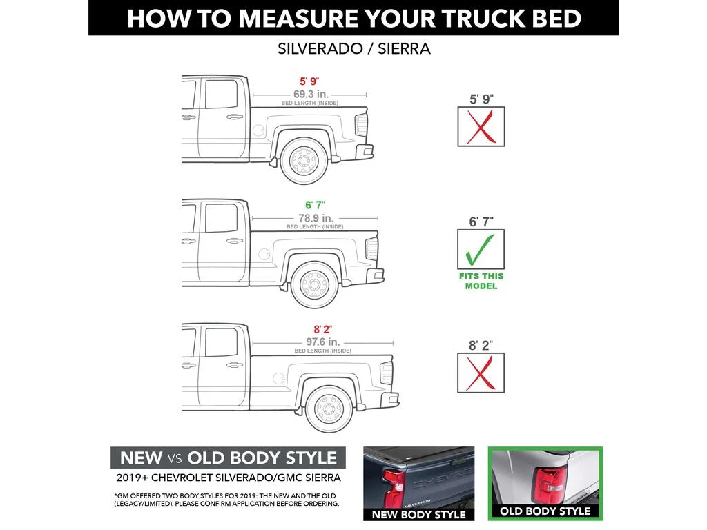 2021 Bed Hard | (78.7") Tundra Truck - Folding Tonneau Extang with by RealTruck 7" system 6' | Cover rail Bed 85465 w/o Xceed 2007 Compatible