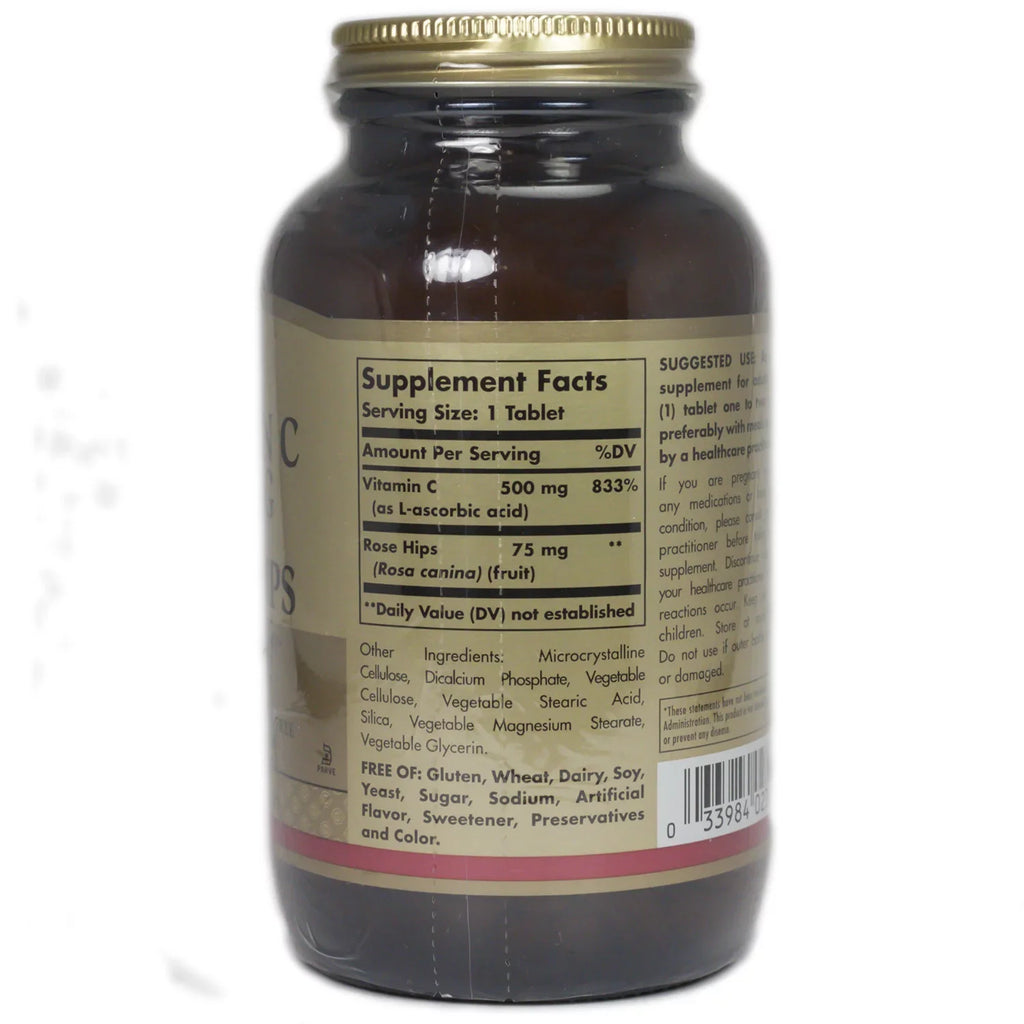 Vitamin with 500 mg, Hips, Solgar Tablets 250 Rose C