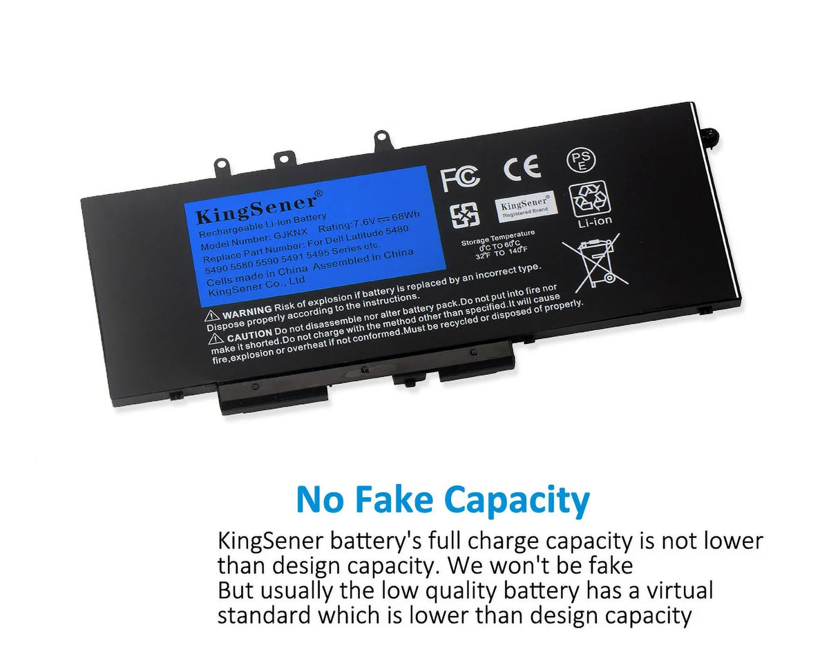 For For 68WH M3520 GJKNX 5490 7.6V Latitude 5480 GD1JP Battery Laptop Precision Kingsener M3530 5590 5580