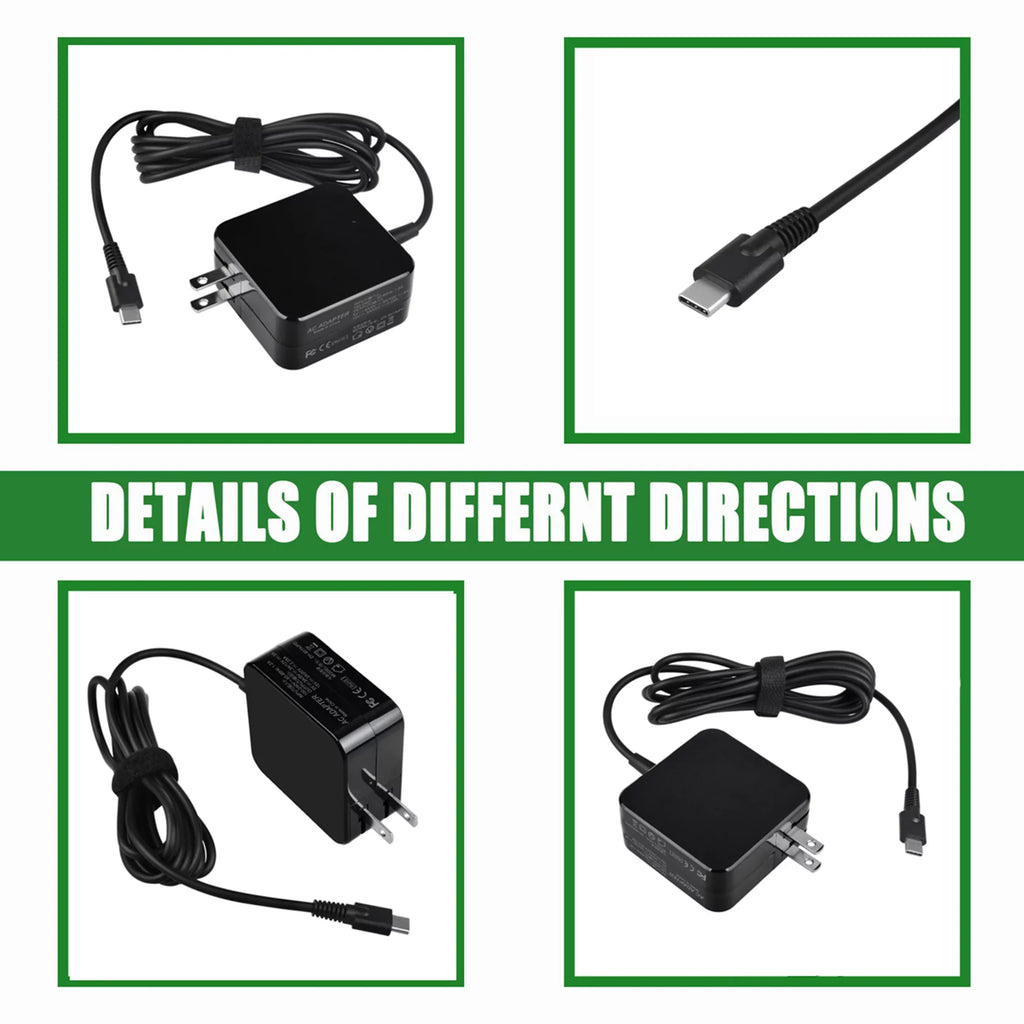 Type-C KONKIN BOO Type Gen MTK Replacement 2nd 300e 81QC 45W AC Chromebook Adapter Charger Lenovo Compatible for