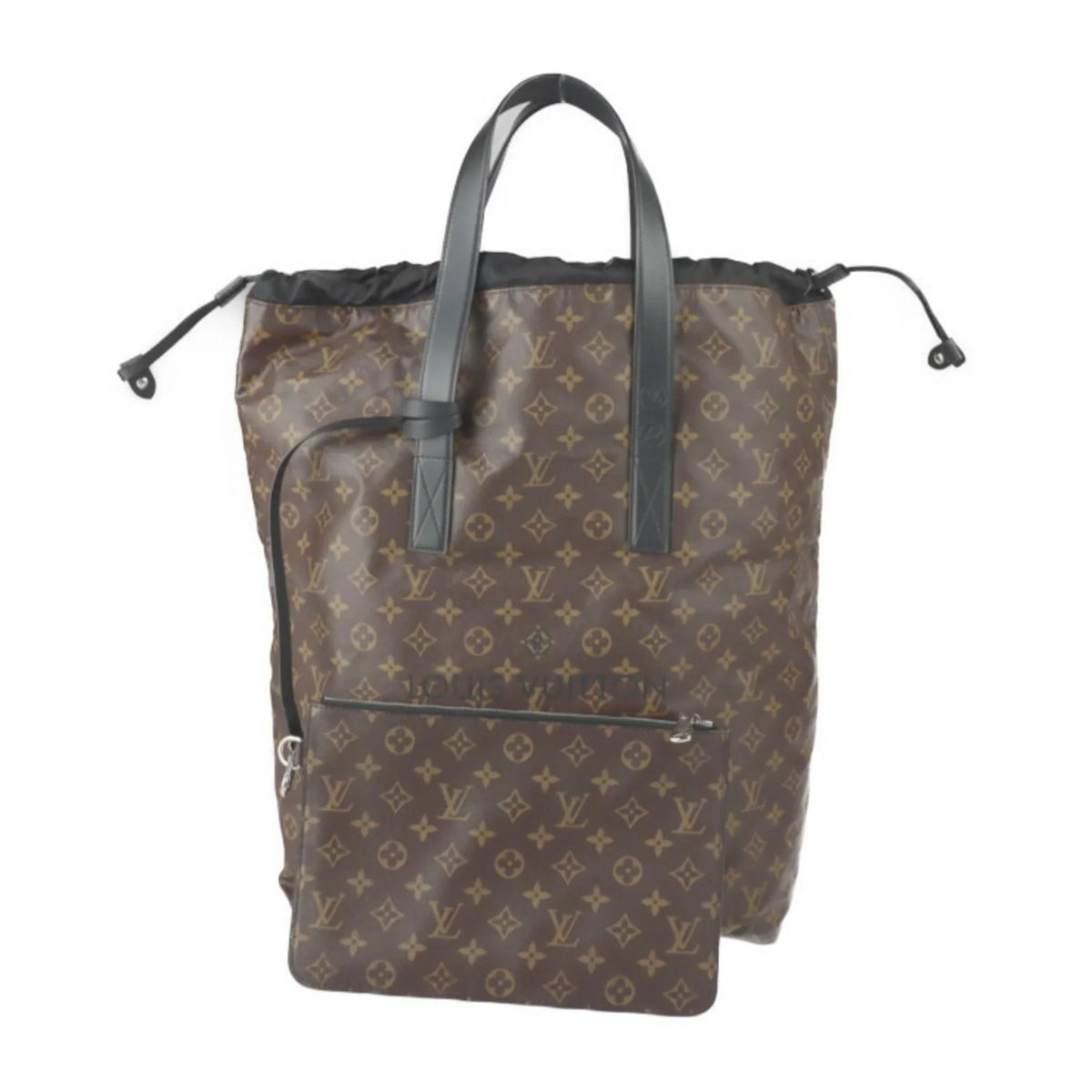 Pre-Owned Macassar Tote Monogram Collaboration Fujiwara Fragment Bag Brown (Good) Hiroshi Cover Black M43416 Light