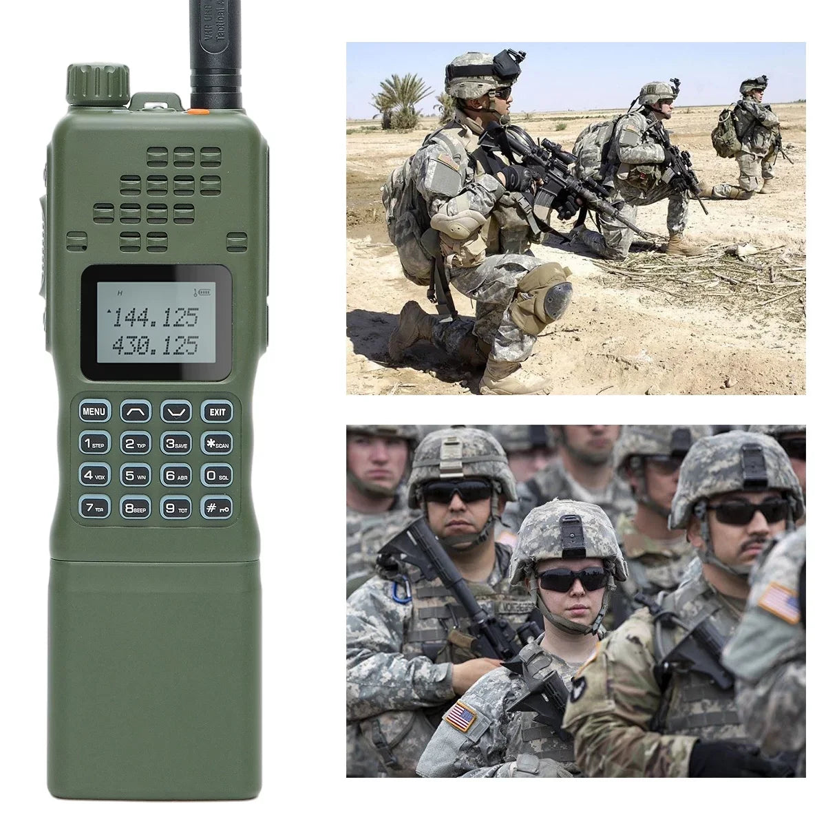 Charger Foldable Talkie Full mic,18.8 inch Programming Walkie Shoulder Long Radio ABBREE&BaofengAR-152 Cable Rechargeable with Two 10W and Antenna,USB AR-152 Tactical Bag Kit Cable,AR-152 Range Way