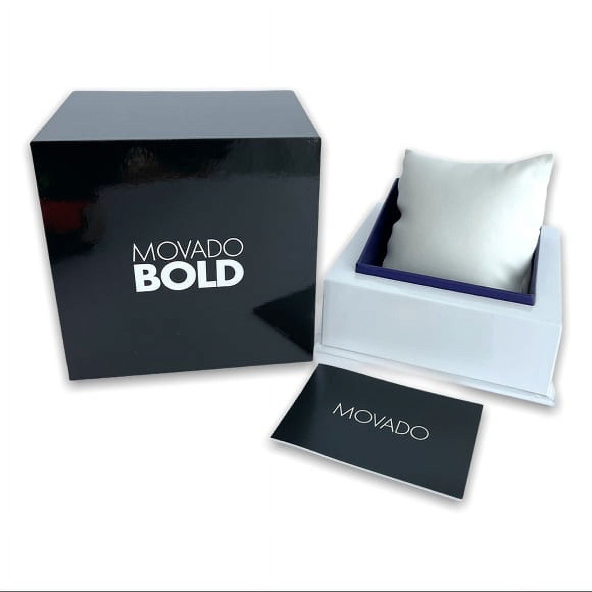 WATCH LEATHER BOLD MOVADO DIAL BAND 3600916 GREY MENS BROWN ACCESS