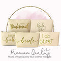 for Weddings Parties, Bags Makeup and and Leather of Bachelorette Samantha Margaret Beige Bridal - Showers 11 Faux Cream Bride Bridesmaid - Set