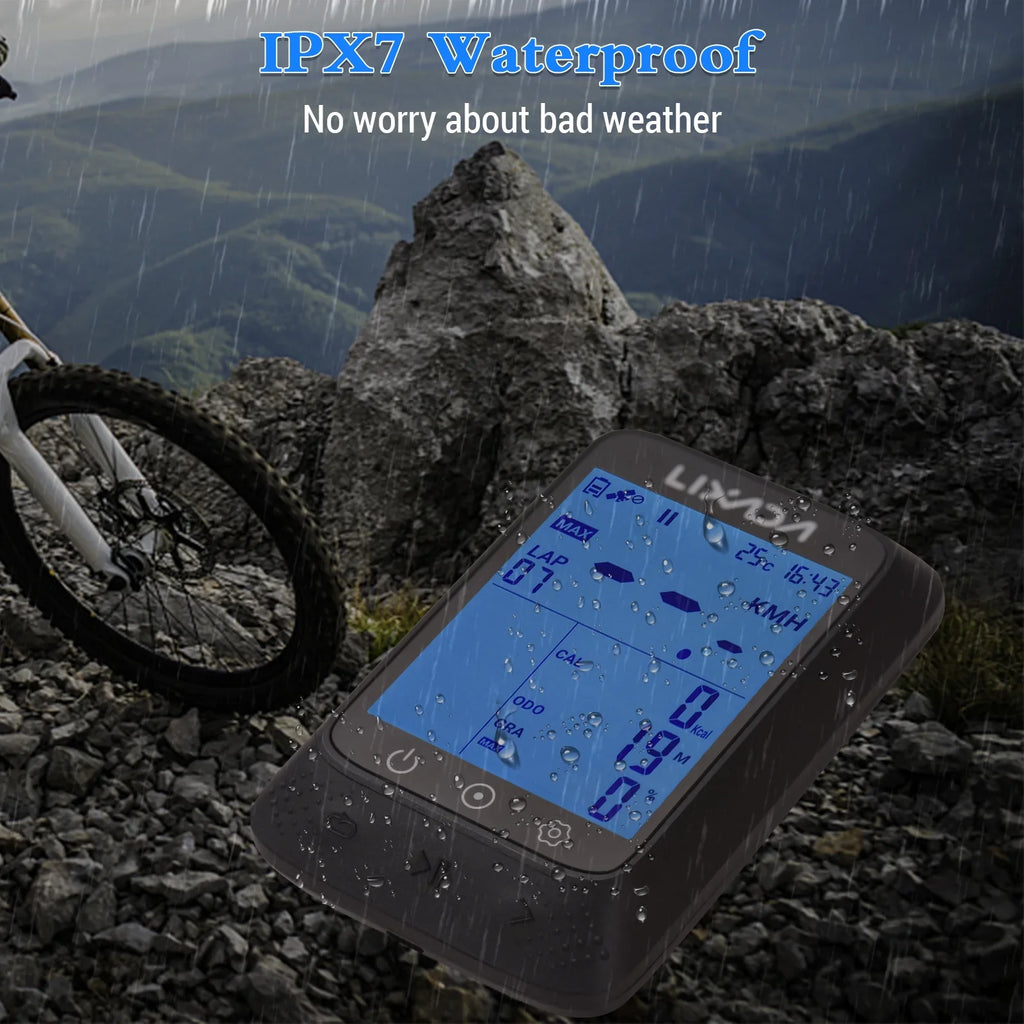 Compatible Wireless BT APP ANT+ Sensor GPS Lixada Computer Strava Gradient Waterproof Altitude with 2.3in Bike