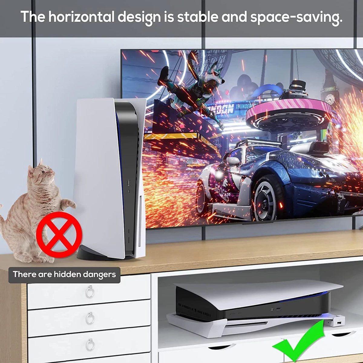 Base & &1 3 5 USB Digital and Holder with Console 4-Port Horizontal Disc Playstation Extension Port,Compatible 2.0 Skate with for Port USB Hub 5 Charging Edition Data Playstation Stand