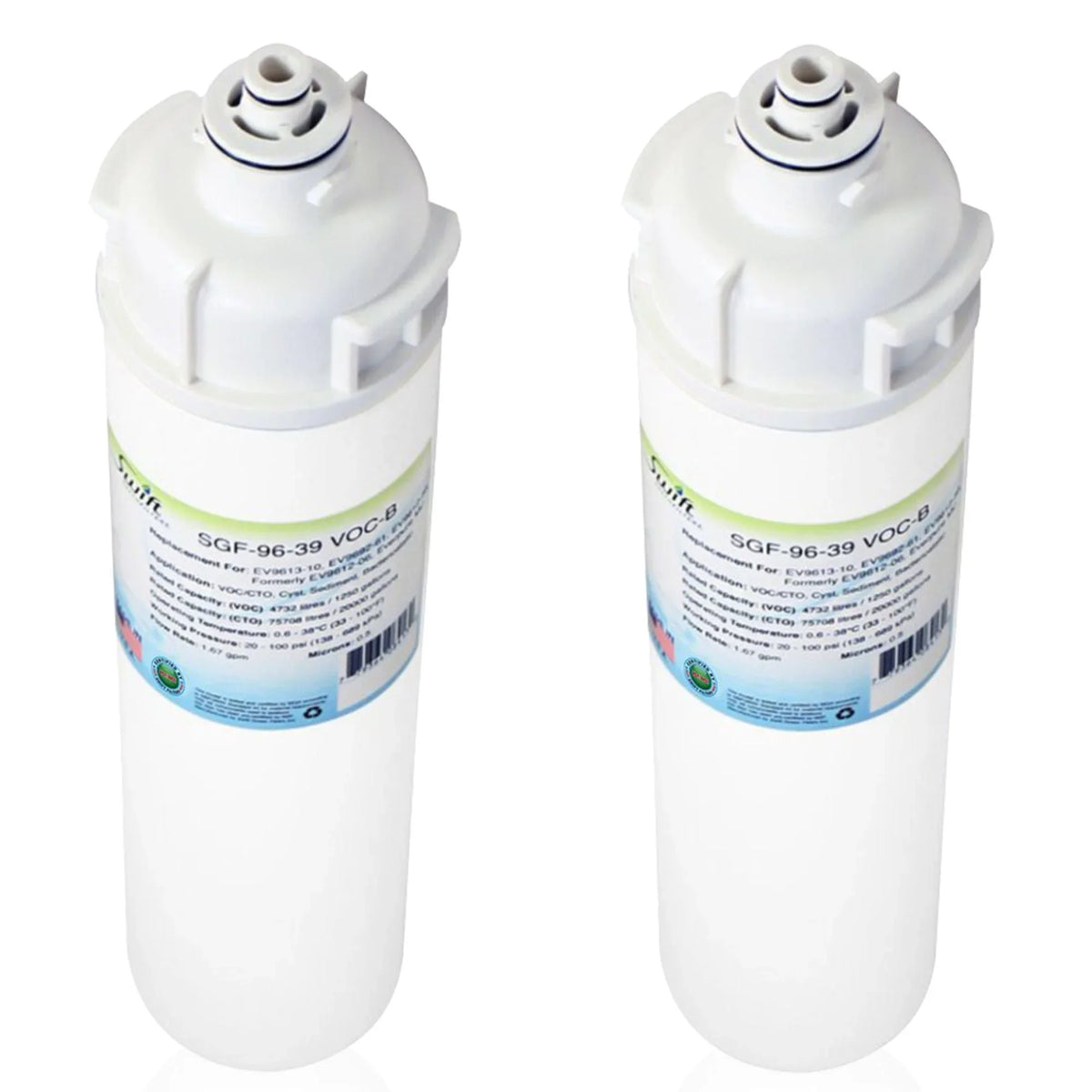 EV9613-10, VOC-B 2) (Pack in Commercial EV9612-06,Made USA Green Filters EV9692-61, Swift EV9612-56, Filter SGF-96-39 Compatible for Water of