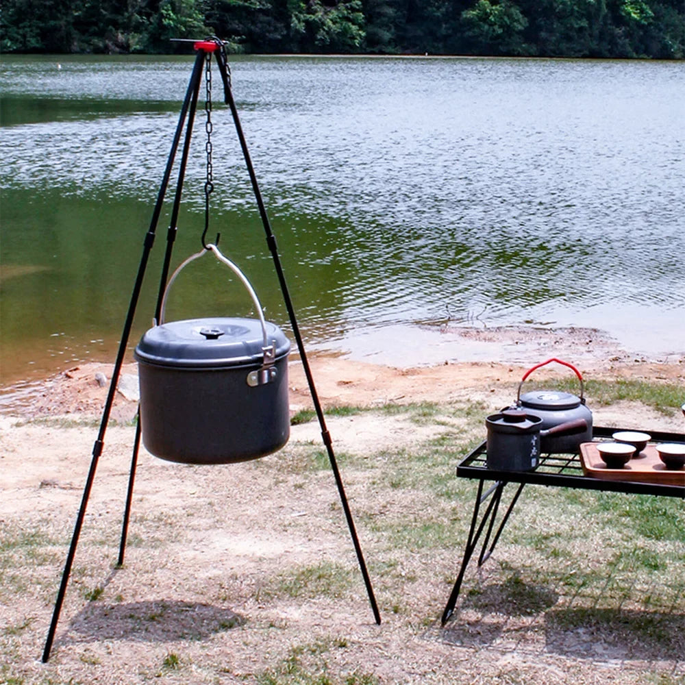 Bonfire Support Tripod sundick Portable Camping Bonfire Camping Frame Triangle
