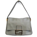 (Good) Bag Shoulder Bucket Leather Gray Women's Mamma Fendi Pre-Owned Big 8BR638
