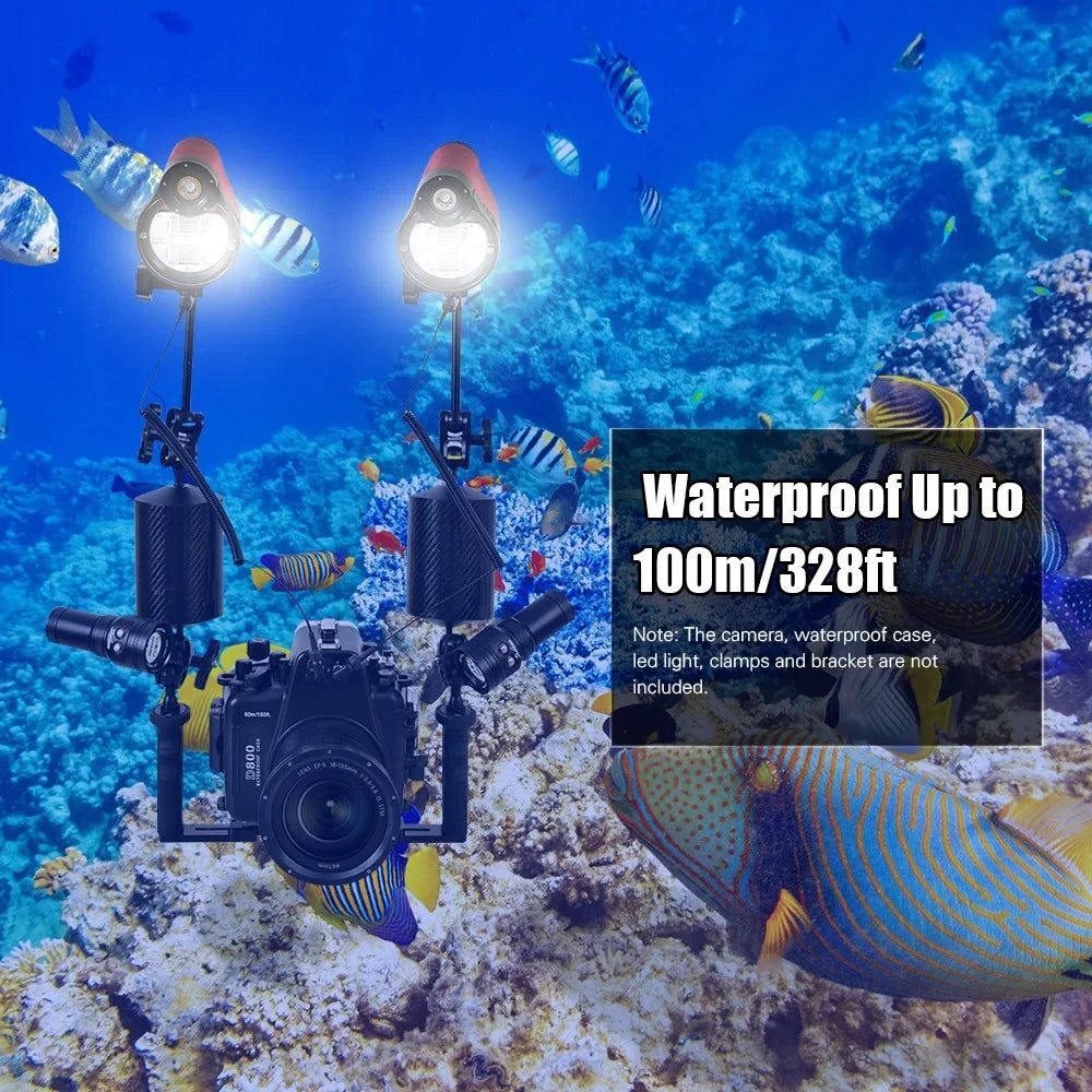 Optic with Housing Underwater Max. ST-100-Pro Photography Diving 5600K Diving for 100m328ft Case Flash frogs Strobe Sea Waterproof Cable
