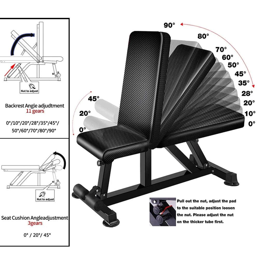 for Bench, for Bench Dumbbells Weight Body Workout Adjustable 700LB Exercise KINGKANG Workout,Foldable Home Gym Full K Bench