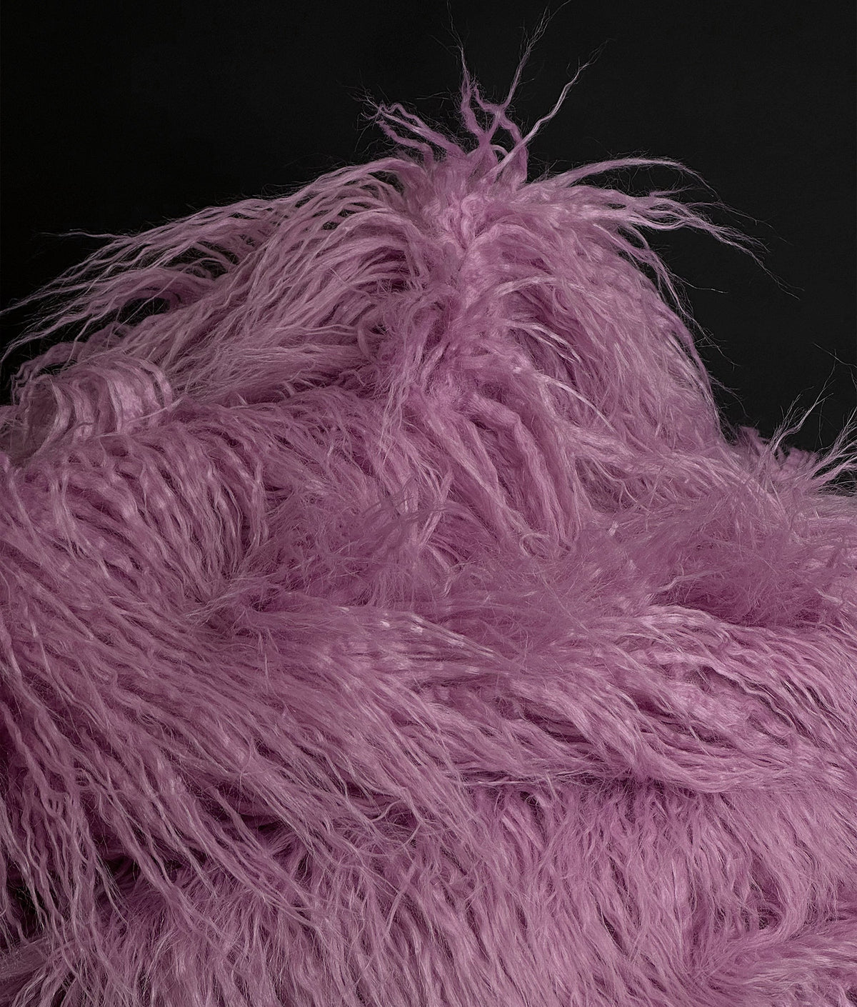 Continuous FUR Faux (Dusty 3.5" Cosplay LONG Per Yarn Pile Fake Yard 2.3oz Sold Japanese Craft, Yak Retardant Sewing CURLY Yard / 58" Wide by Fire Rose)