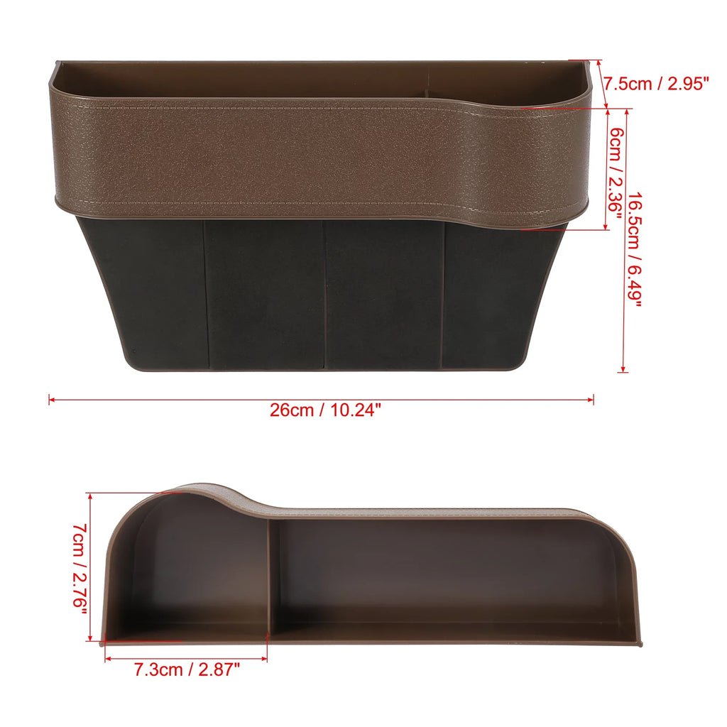 Holders Gap Multifunctional Pair Unique Bargains Car Box Plastic Console Filler Brown Storage Coin Organizer Seat
