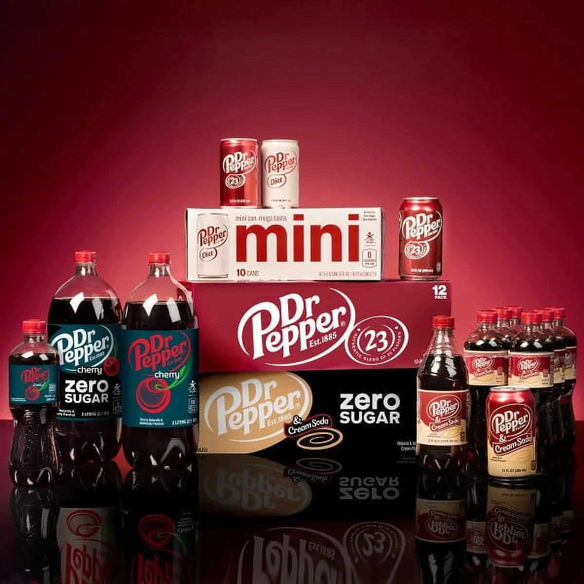 24 Soda Pepper Pack Dr Pop, oz, Cans fl Sugar Zero 12