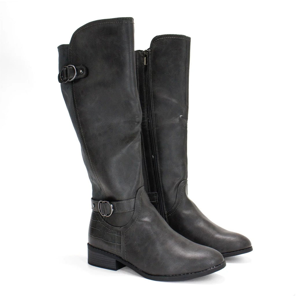 Extra Women's Boot, Karen Scott Leandraa Calf Riding US M Wide Grey,8