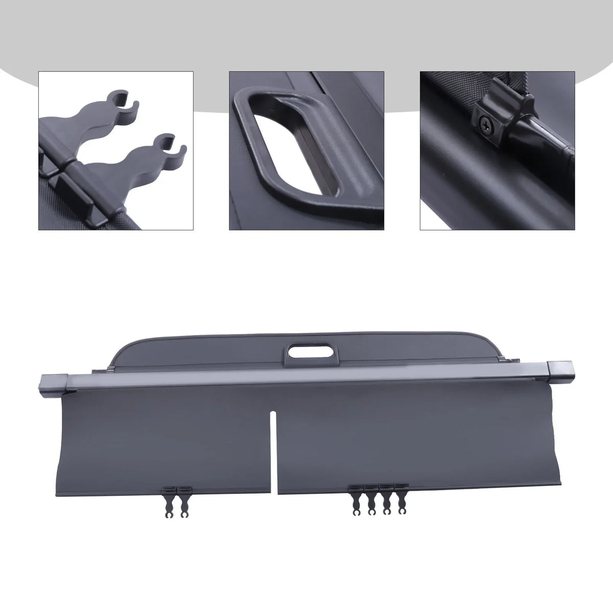 Wuzstar Shade Trunk Security Privacy Jeep Cover Area Cover Rear Shield Retractable Cargo Cherokee 2019-2021,Black for