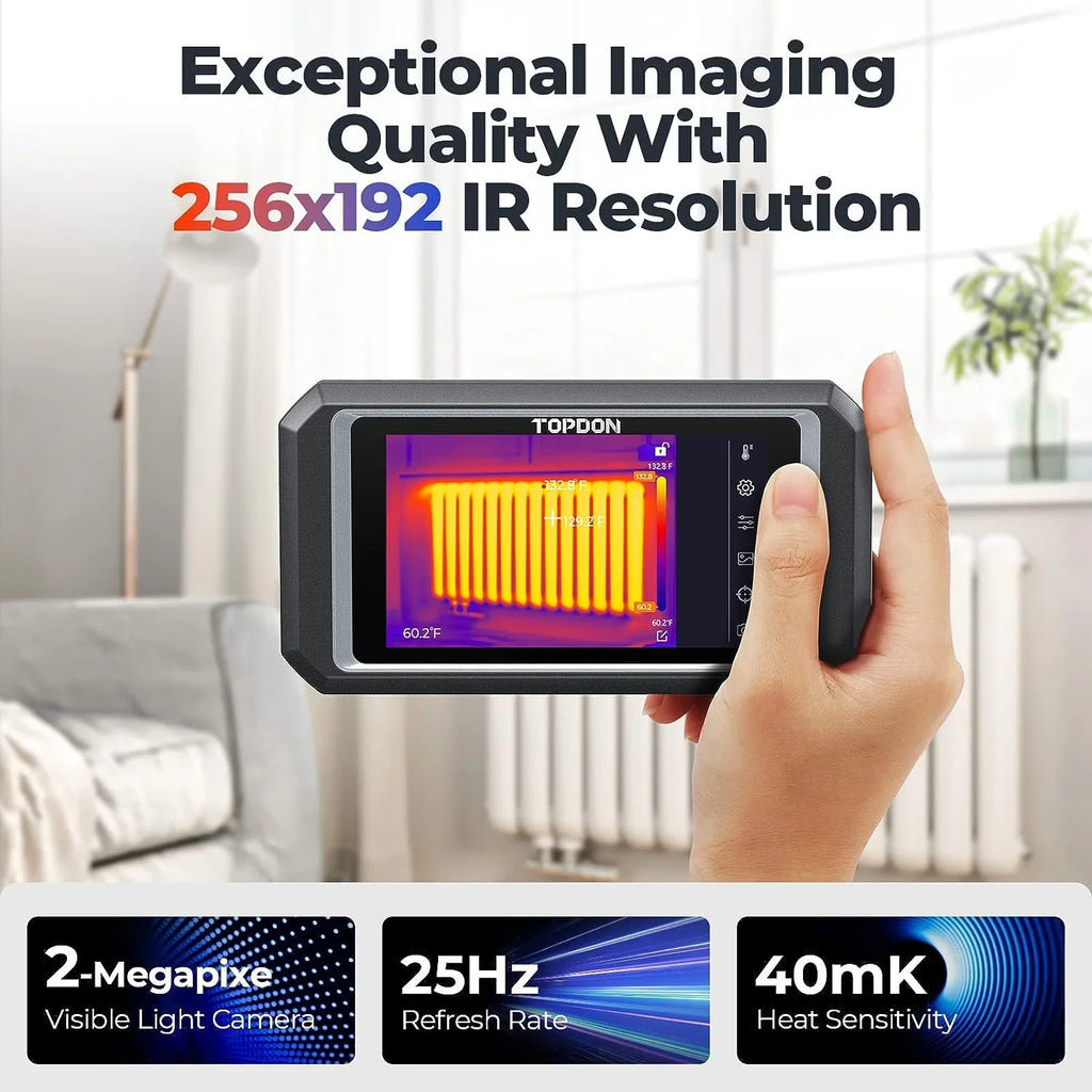 High OS Android Camera -4°F~1022°F, Imaging Dual-Camera, Touch 5" 256x192 Screen, 11.0 IR Thermal Resolution TOPDON TC003