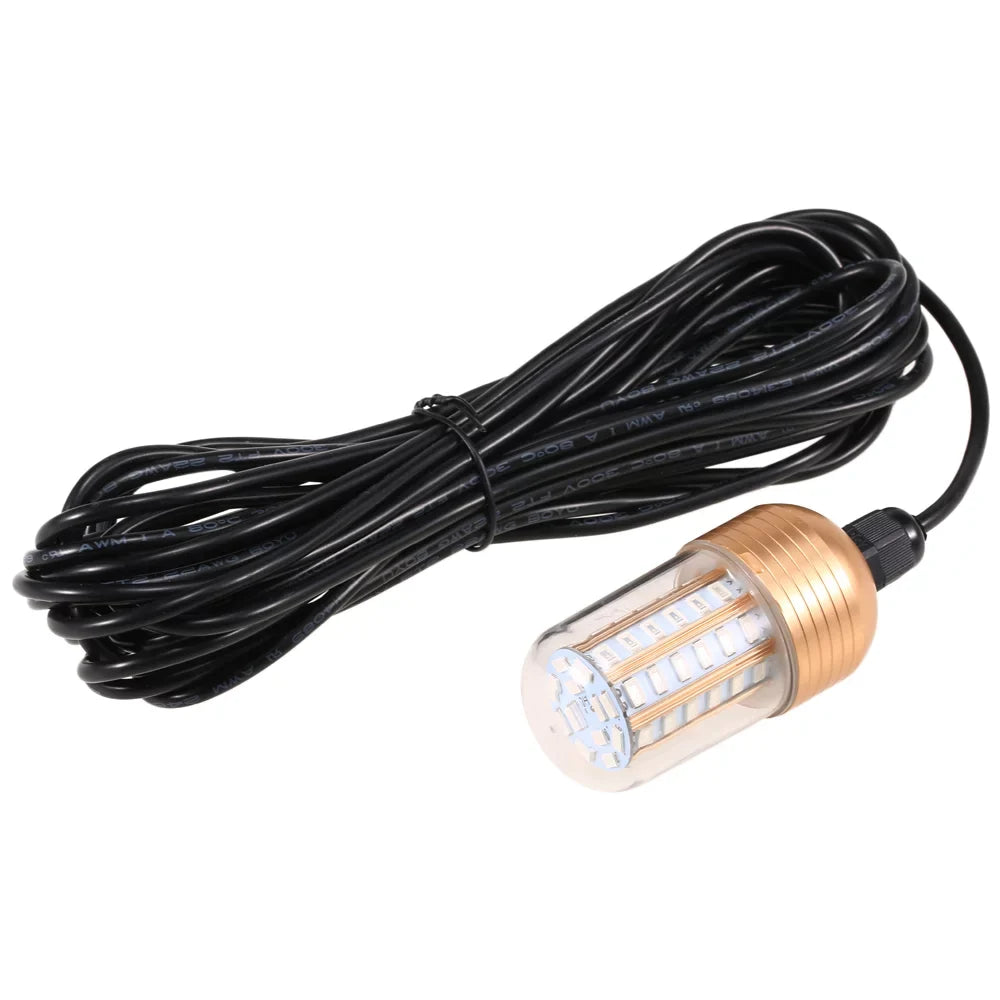 with 30W -60V Finder Fish Submersible LEDs Squid Attracting 60 Underwater Night Carevas Bait Fish Lamp Fishing Cord