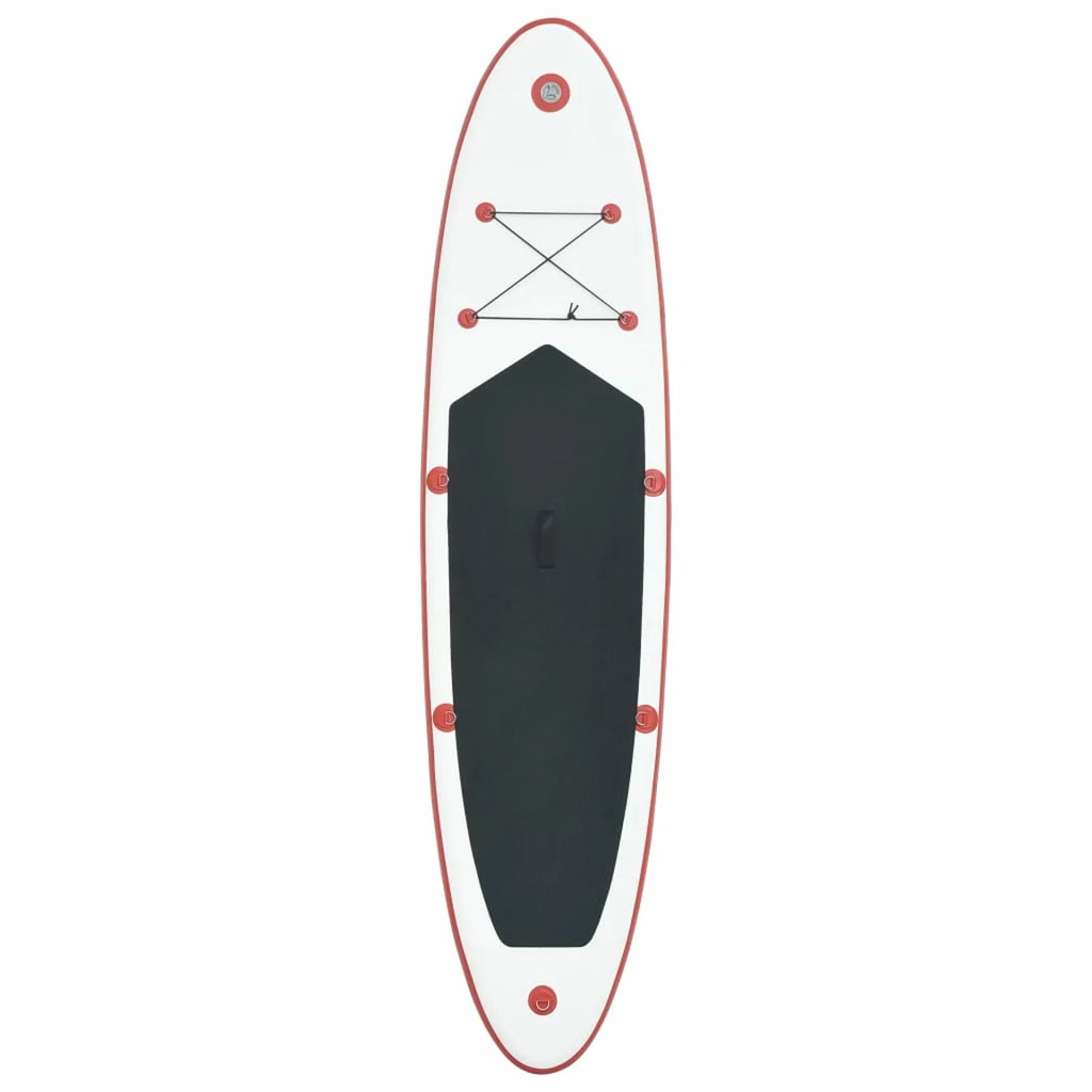 Inflatable Walmeck Paddleboard White and Red Set