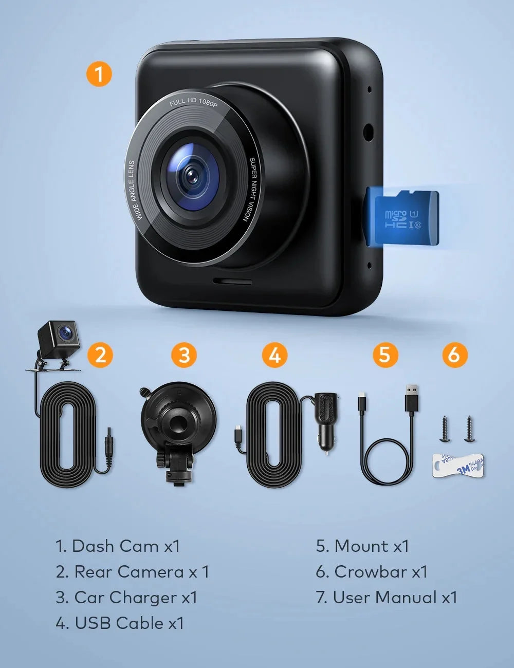 Night Vision, Camera Support Starvis Car Black Wifi with App, Sensor, Monitor, Parking Dash APEMAN Cam Display, GPS, IPS