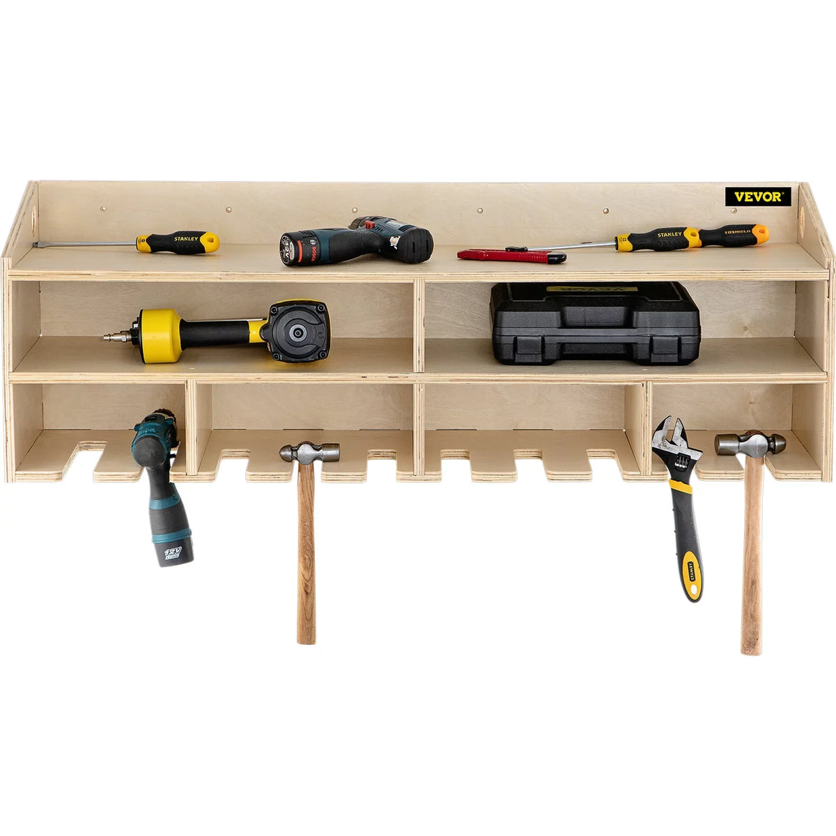Mounted Wall Holder Wall Tool Power Tool BENTISM Slots 2-shelf Drill Organizer 10