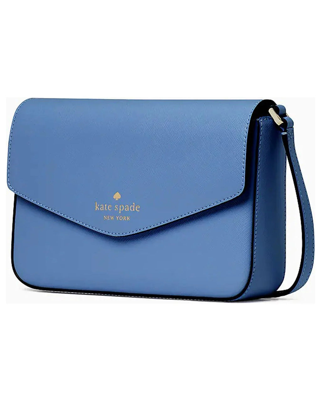 Bag Spade Leather Saffiano Women's York Crossbody New Sadie (Fresh Envelope Blueberry) Kate