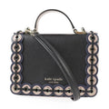 (Good) shoulder grommet Spade black Patternson Pre-Owned handbag punching WKRU5899 bag gold leather Kate beige drive hardware pink 2WAY Maisy