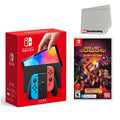 Dungeons Switch Cleaning Nintendo Minecraft Cloth Screen OLED Edition & Blue Hero and Console Red Neon with