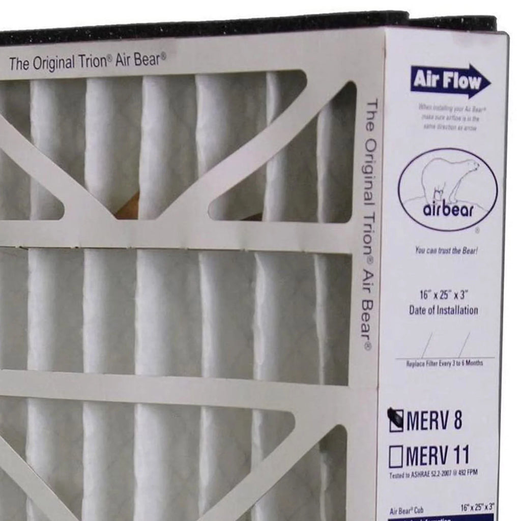 Purifier (6 Air Bear Pack) 255649-101 Air 8 MERV Inch Filter Trion 16x25x3