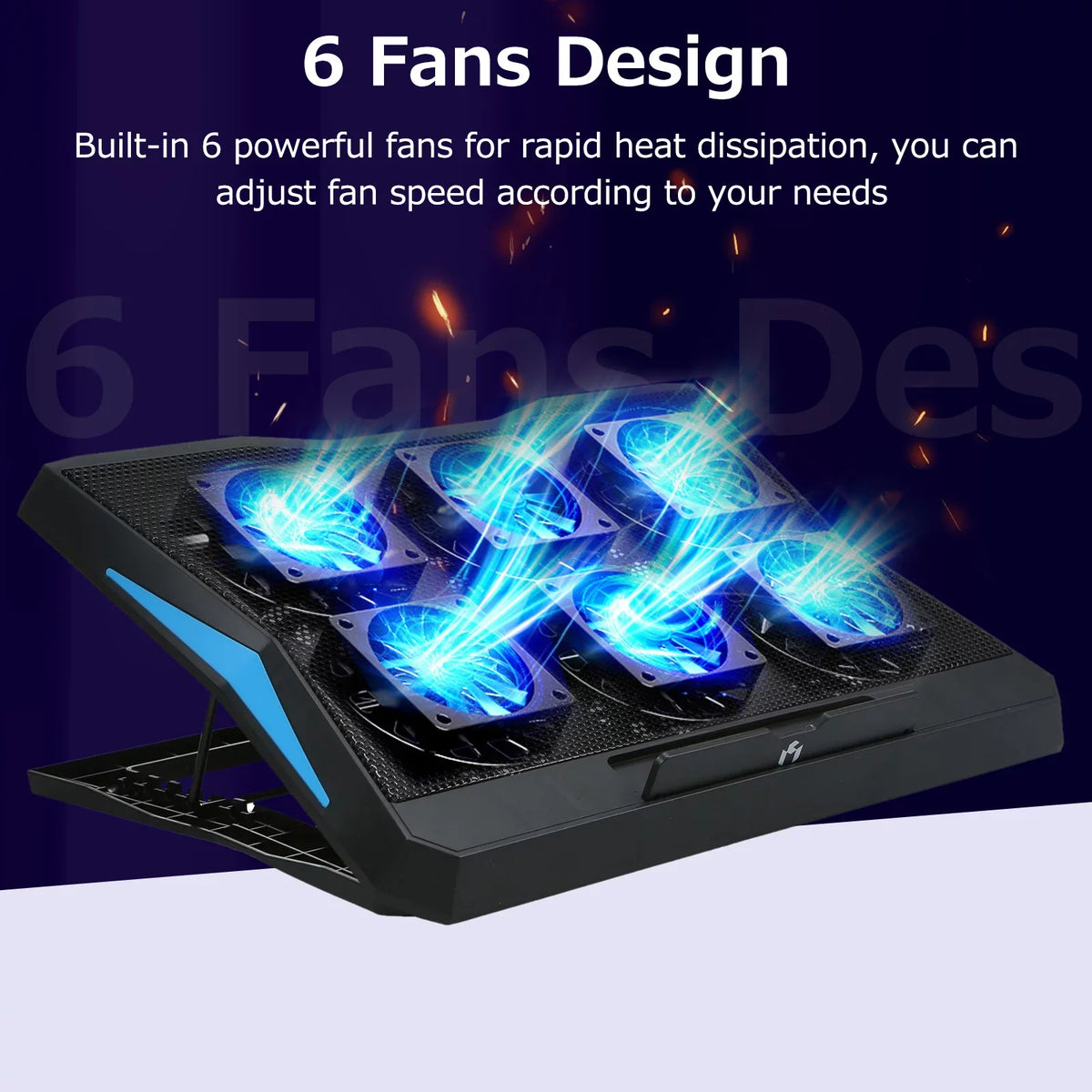 Viewing Low Stand, Cooler Noise Andoer Dissipation Efficient Fans Angle and Laptop for Comfortable 6 Heat