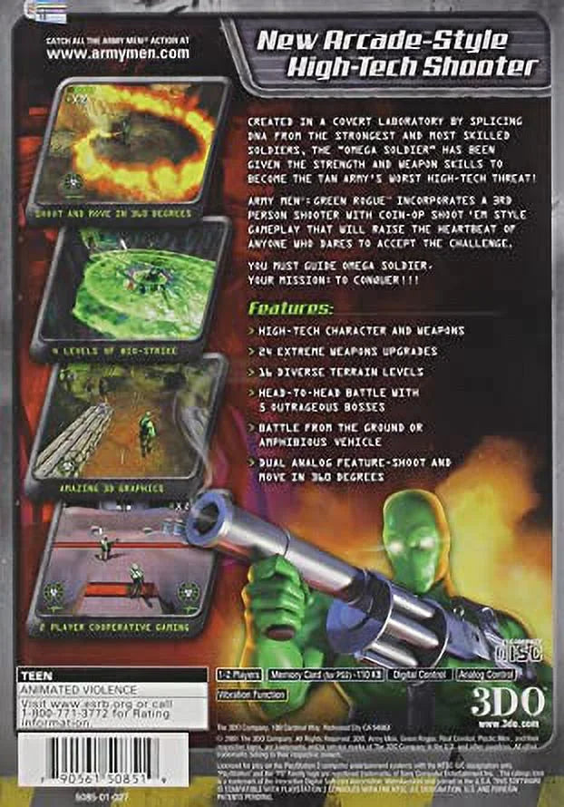 Sealed Rogue PS2 Green Men: (Brand Army Playstation New 2 Version) US Factory