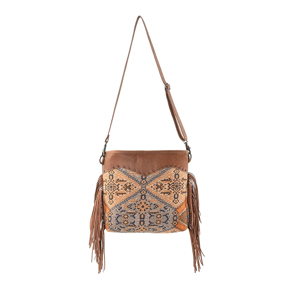 bag Cross Genuine Body KB western Upcycled purse handbag KB209 Leather Canvas women OHLAY