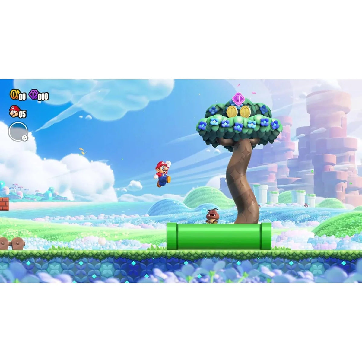 Switch Joy‑Cons with Mario and OLED Nintendo Wonder Super White Bros Bundle