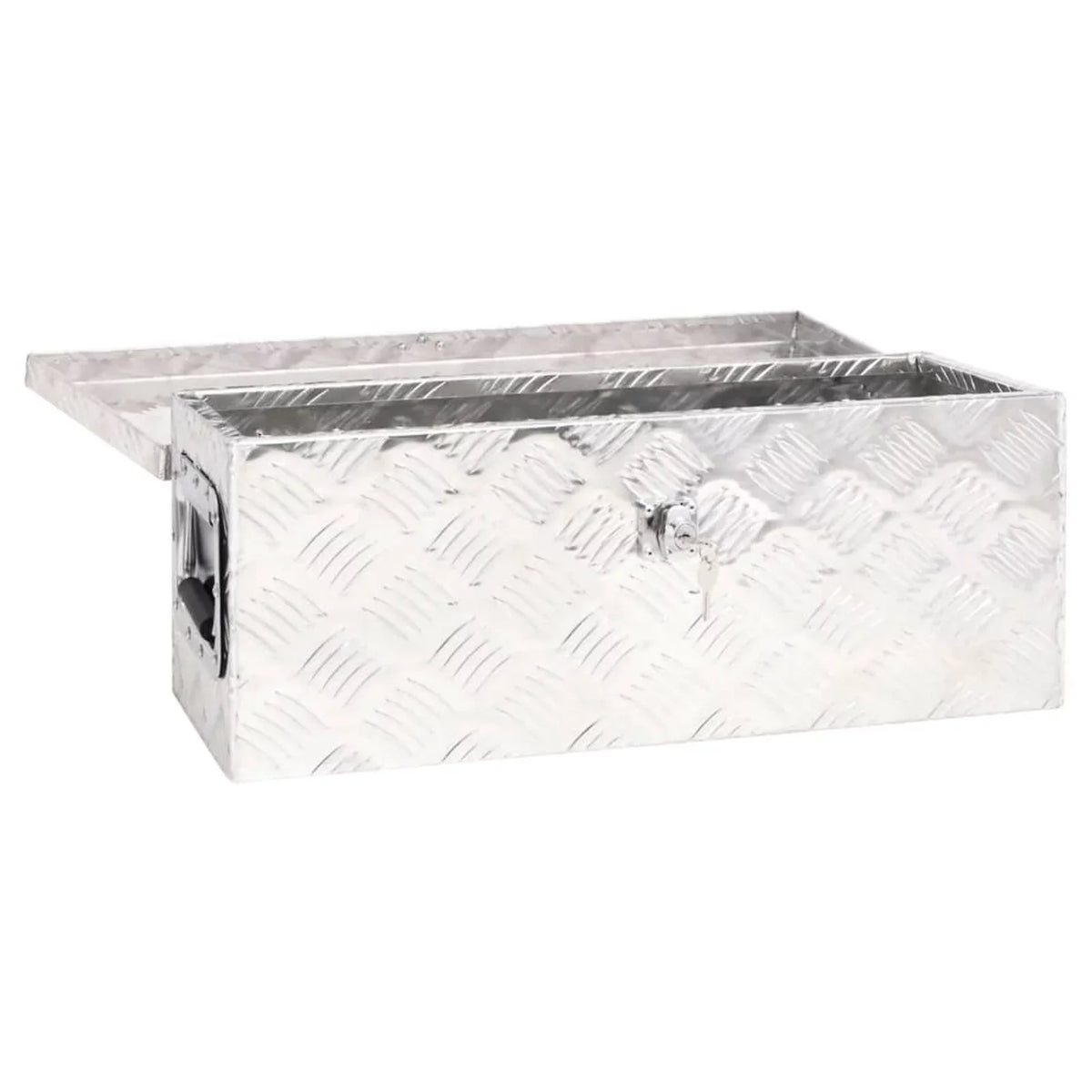 Aluminum Trailer Camping 9.1 9.3 Inches Toolbox (L Vehicle, Box x W x H) Case Underbody Garage, Box for Silver Trip Truck x Organizer x Lockable 23.6 Storage Anself Tool