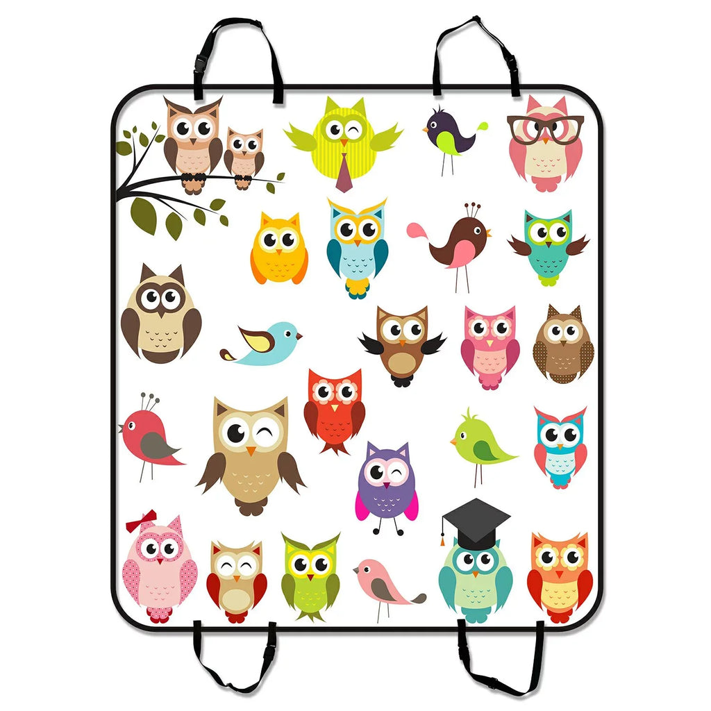 Car Car Seat SUV Hammock Trunk Cargo Seat Dog GCKG Trucks Mat Mat inches Art Cars Owl For 54x60 Pet Mat Cover and