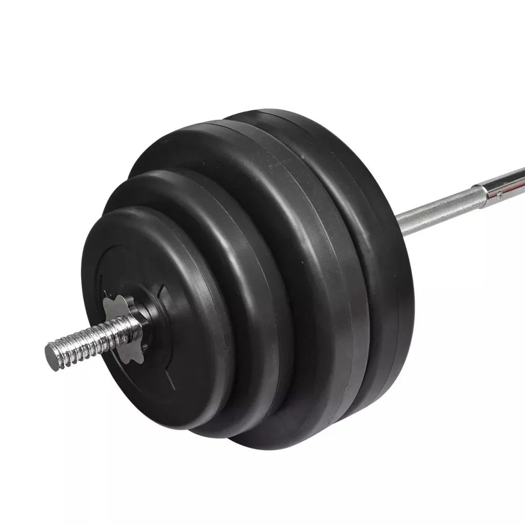 132 with Gym Barbell lb Set and Training Weightlifting Barbell Strength Anself Plates for Home