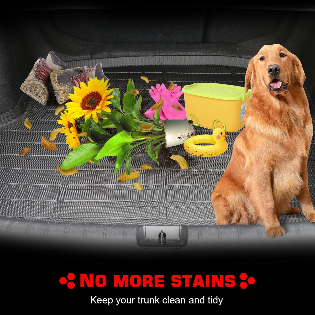 Pad Thermo With 3D Jeep All Carpets Compatible Boot Motorsports Ikon Protection TPE Trunk Black Protector Car Wrangler Rear Weather 4xe, 2021-2023 Molded Cover Elastomer Liner Tray Plastic Mat