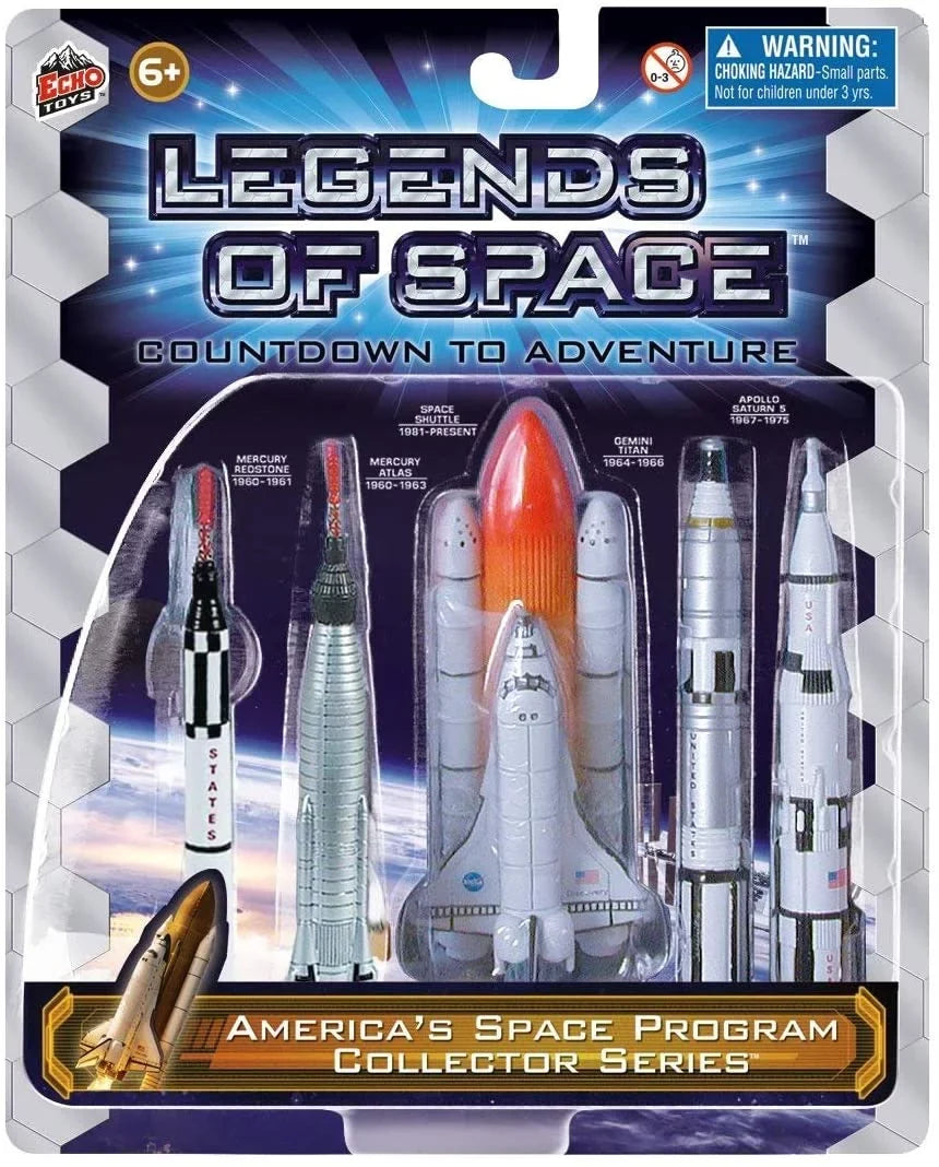 And Intera - Shuttles Space Rocket Set Collector's Space Piece Saturn Apollo, Program Spaceship - Mercury, 5 Set Gemini, NASA Rockets