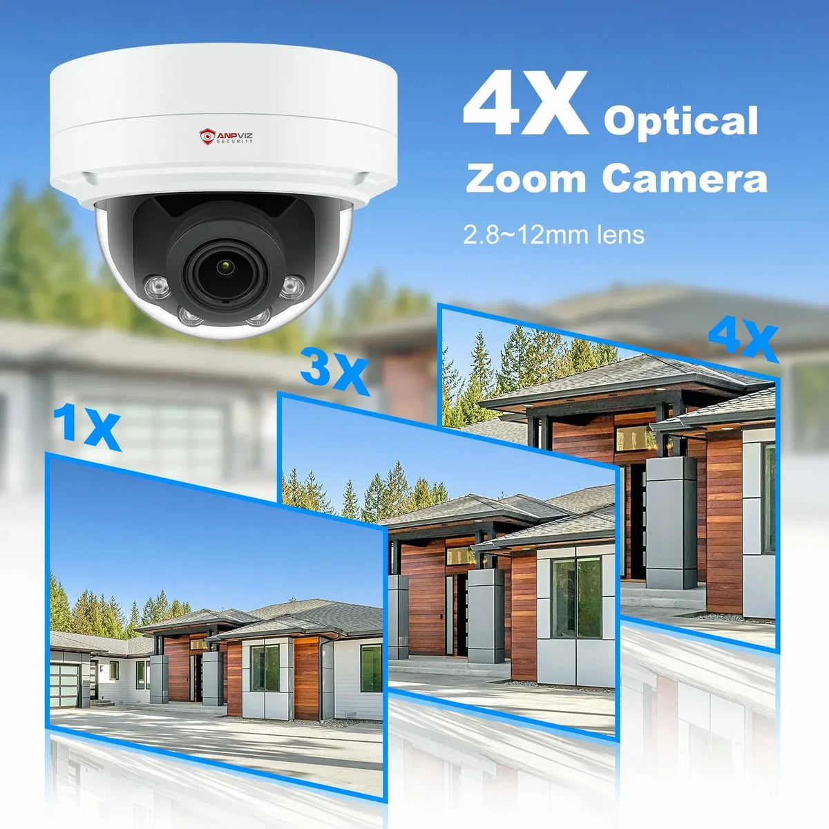 IP66 Human 4X Distance Zoom Mic IP 8MP ANPVIZ Vehicle Built in IR Camera Camera Detection Support H.265 30m
